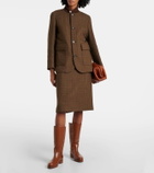 Loro Piana Lupo leather knee-high boots