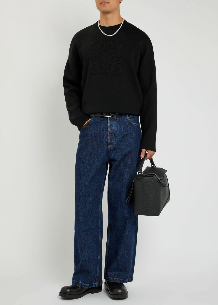 Loewe Anagram Wool-blend Sweatshirt Black