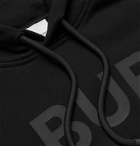 Burberry - Logo-Print Fleece-Back Cotton-Jersey Hoodie - Black