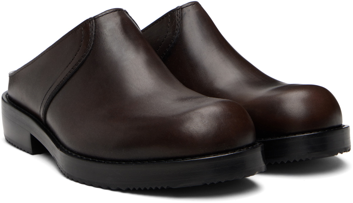 Dries Van Noten Brown Leather Clogs
