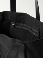 A.P.C. - Leather-Trimmed Logo-Print Cotton-Canvas Tote Bag
