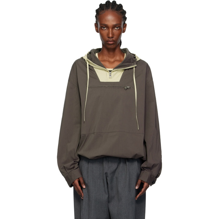 Photo: JW Anderson Gray Contrast Hood Anorak