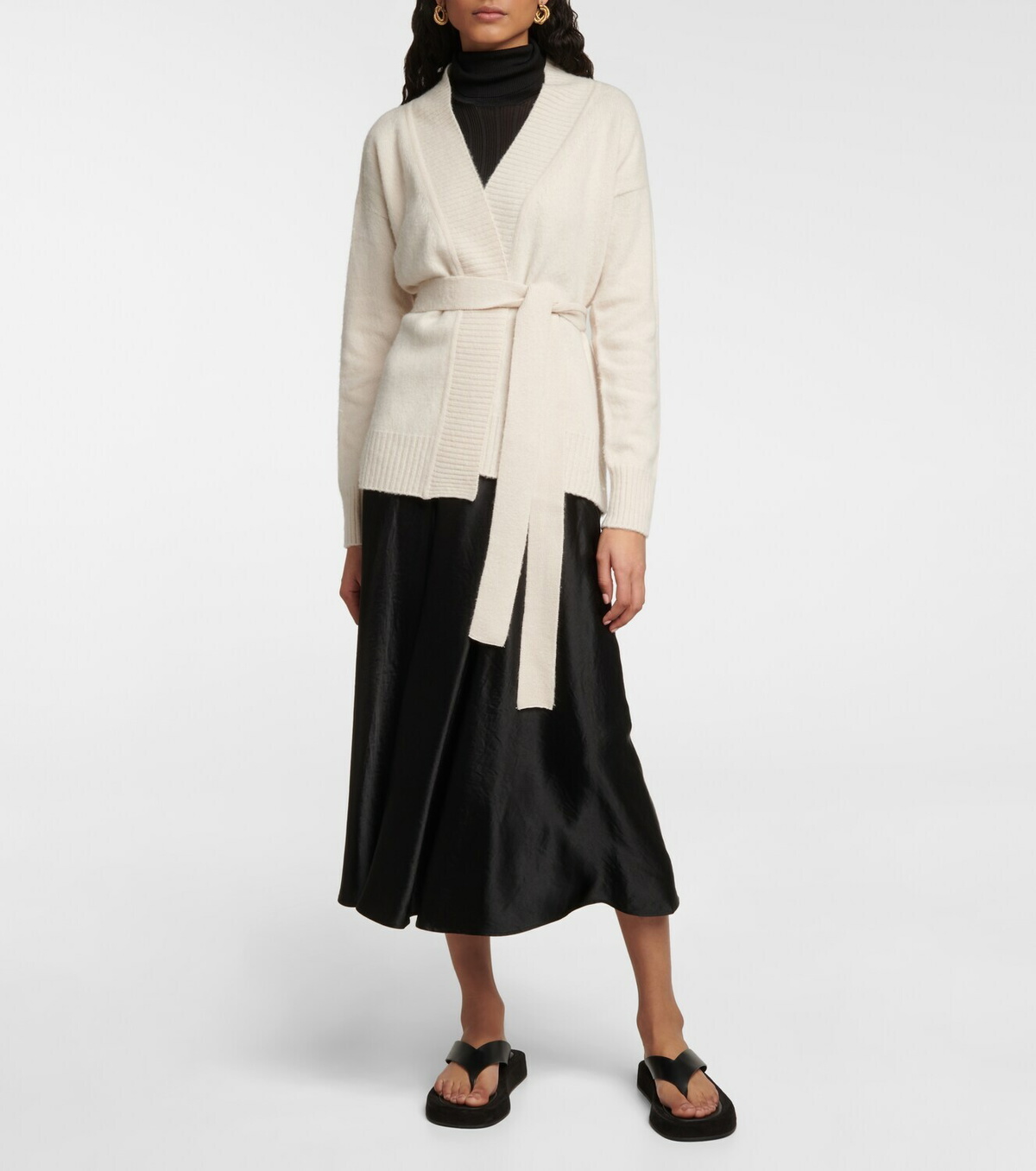 Max Mara - Whisky wool wrap cardigan