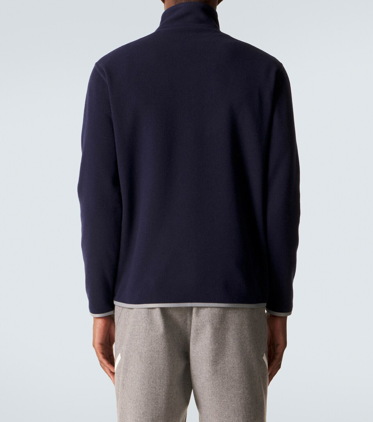 Brunello Cucinelli Cashmere and cotton-blend half-zip sweatshirt