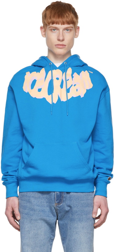 Photo: ICECREAM Blue Cotton Hoodie