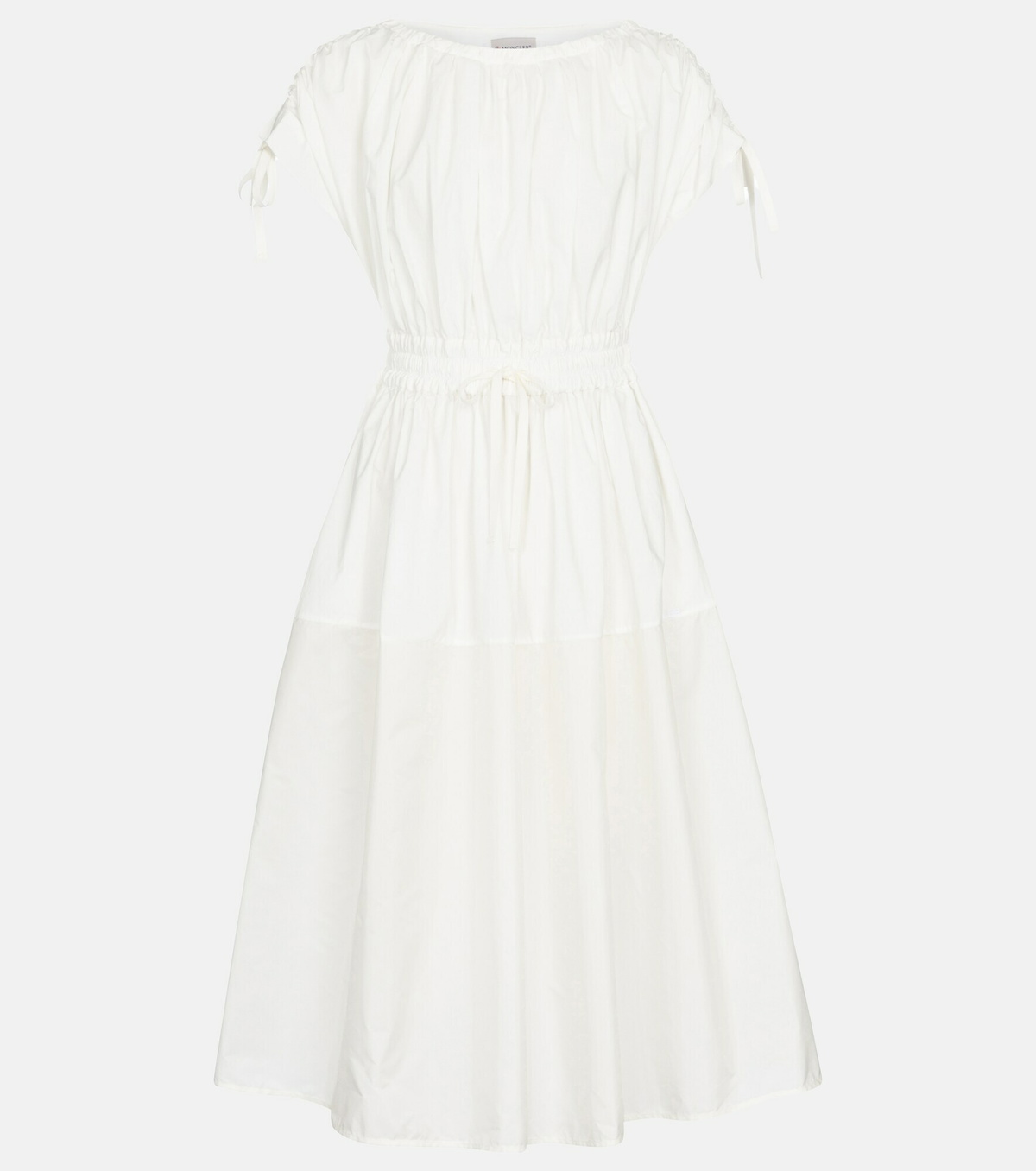 Moncler - Cotton gabardine and nylon midi dress Moncler