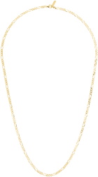 Numbering Gold #7708 Slim Figaro Chain Necklace