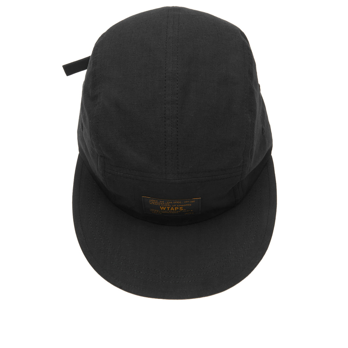WTAPS Men's T-5 03 Ripstop 5 Panel Cap in Black WTAPS