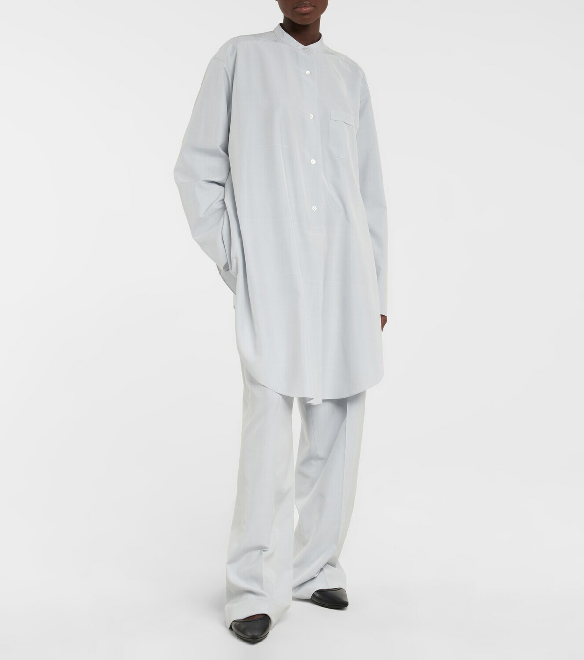 The Row Come silk shirt