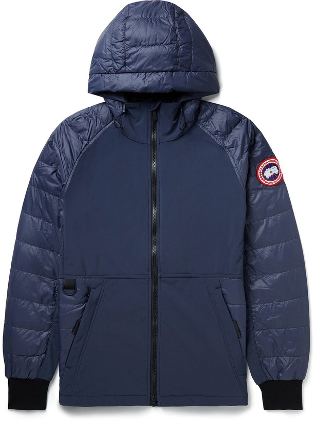 Photo: Canada Goose - HyBridge Panelled Quilted Shell Hooded Down Jacket - Blue