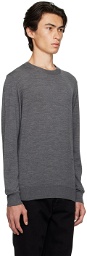 Lanvin Gray Embroidered Sweater