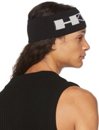 Rick Owens Drkshdw Black Wool Logo Headband