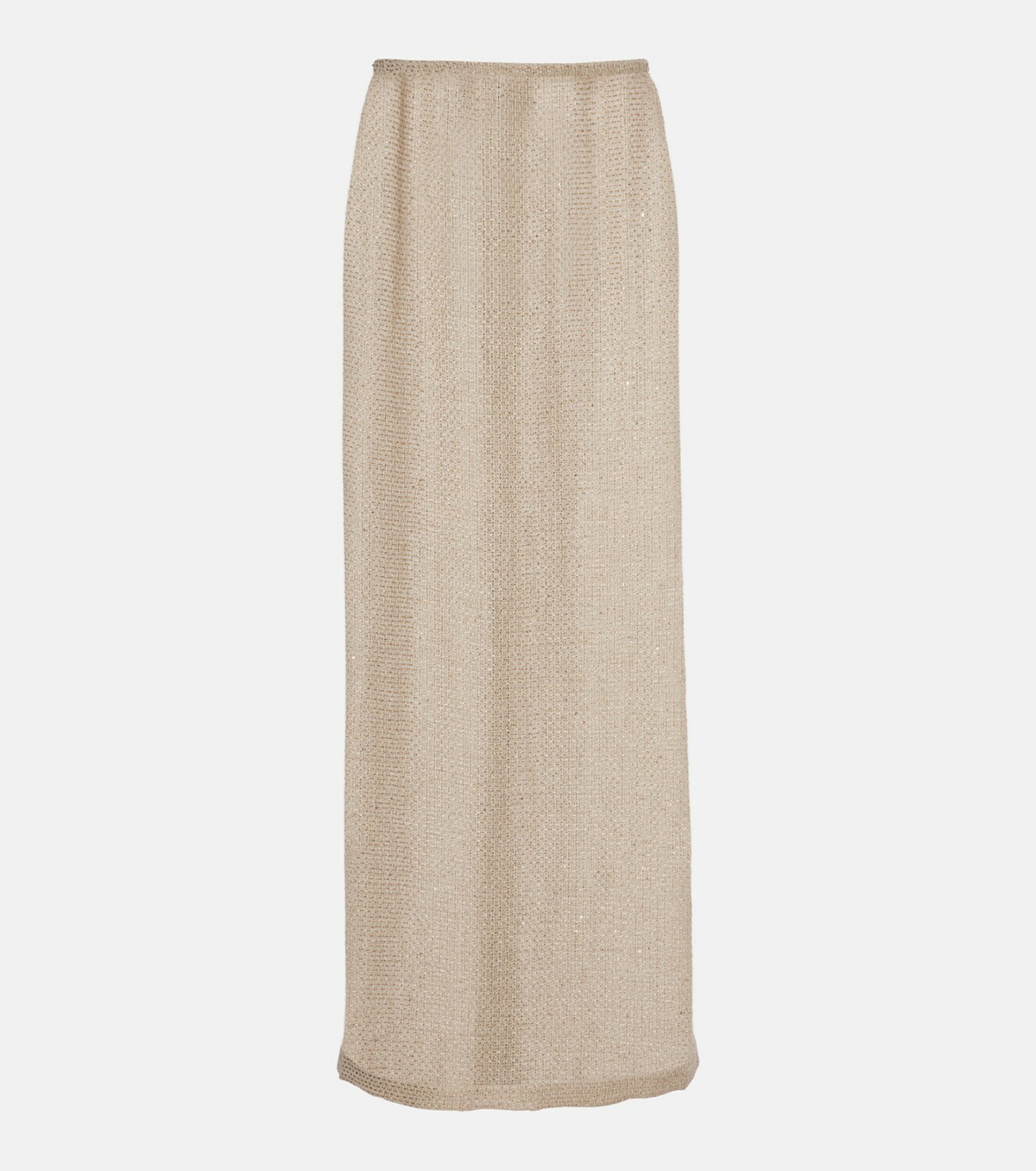 Leset Stella sequined linen-blend maxi skirt