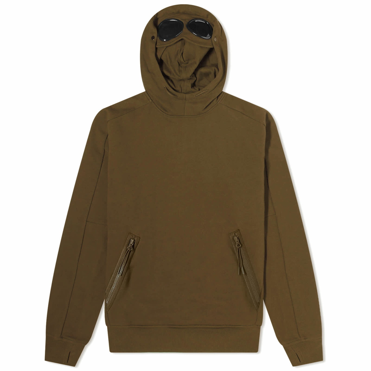 C.P. Company Men s Goggle Popover Hoody in Ivy Green C.P. Company