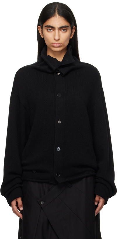Photo: ADER error Black Mohair Cardigan