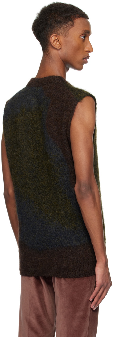 Paul Smith Khaki Photogram Leaves Vest