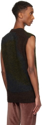 Paul Smith Khaki Photogram Leaves Vest