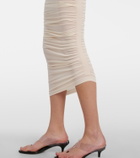 Wolford Draped sheer high-rise midi skirt