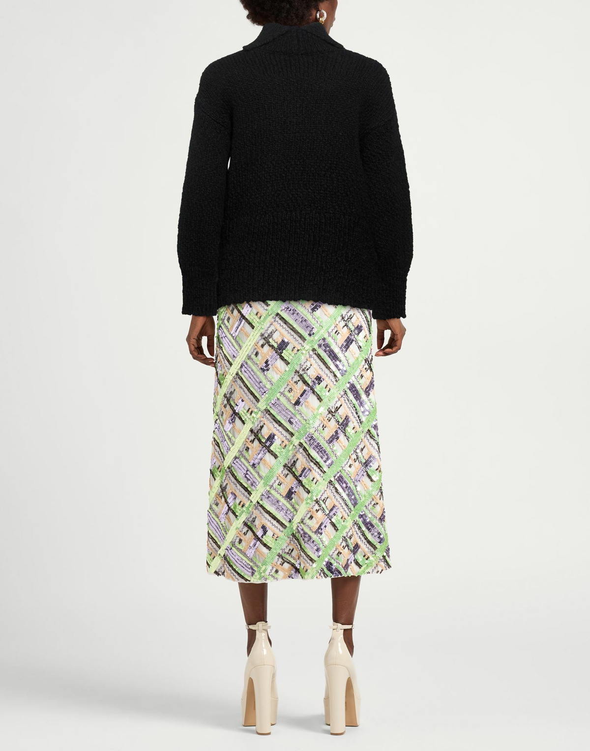 Manila Grace Womens Turtleneck in Black