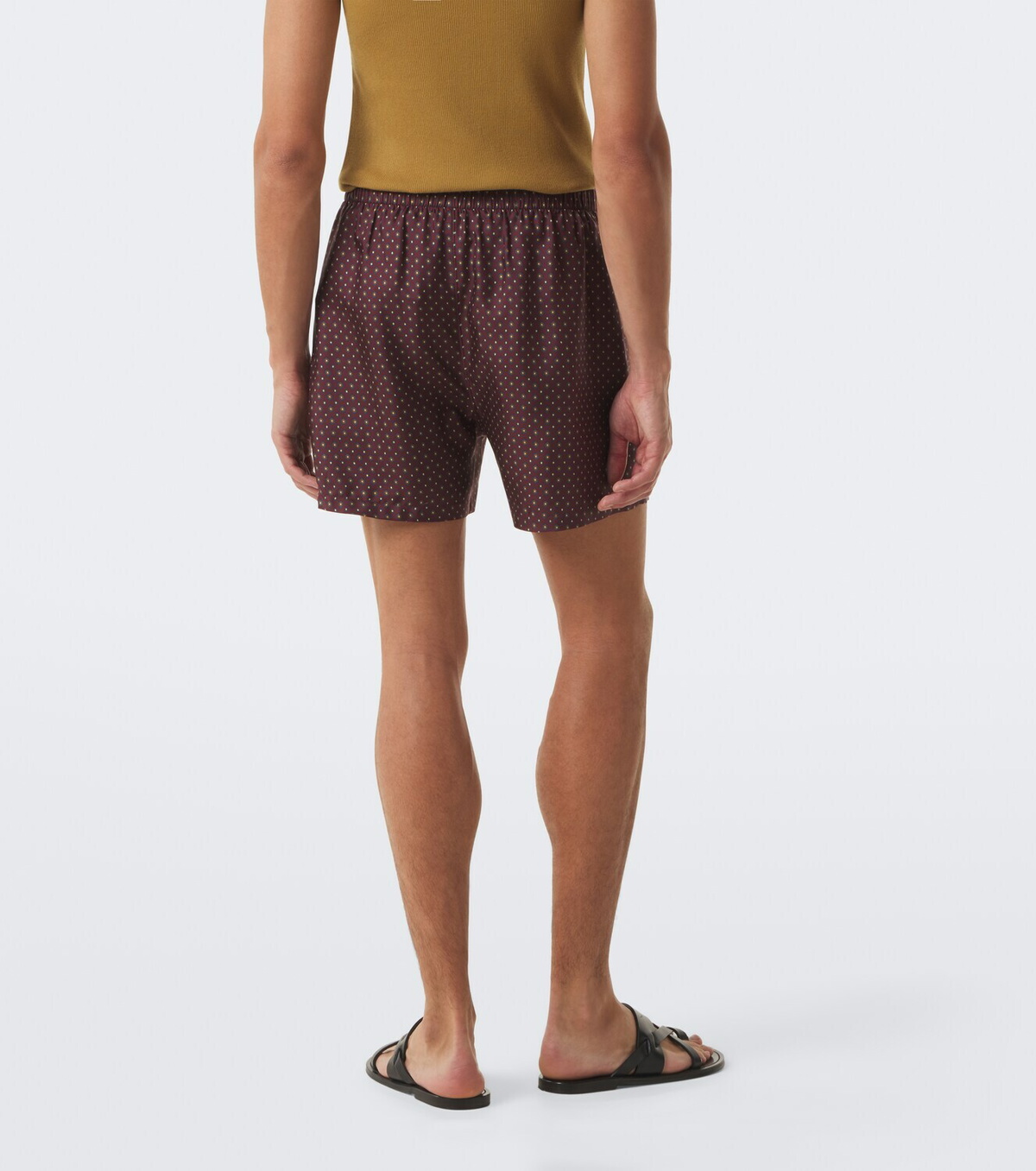Saint Laurent Printed silk shorts