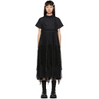 Sacai Black Lace Shirting Dress