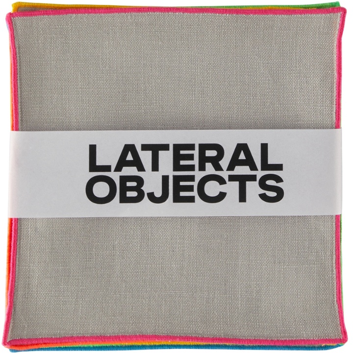 Photo: Lateral Objects Grey Frame Cocktail Napkin Set