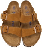 Birkenstock Tan Suede Soft Footbed Arizona Sandals