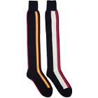 Sacai Multicolor Striped Socks