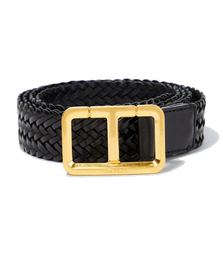 Photo: Tom Ford - T woven leather belt