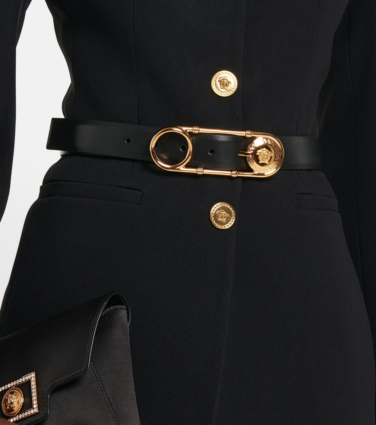 Versace - Safety Pin leather belt Versace