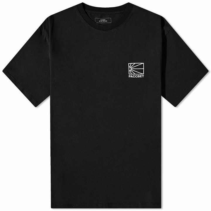 Photo: PACCBET Men's Small Sun Logo T-Shirt in Black