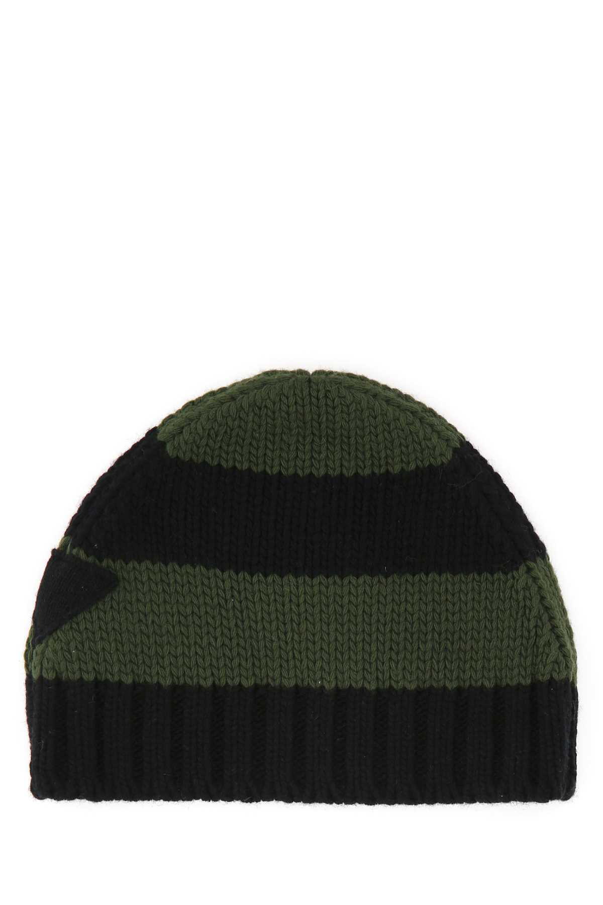 ニットキャップ・ビーニー Prada Embroidered wool blend beanie hat Prada Wool and Cashmere Beanie | Saks Fifth Avenue