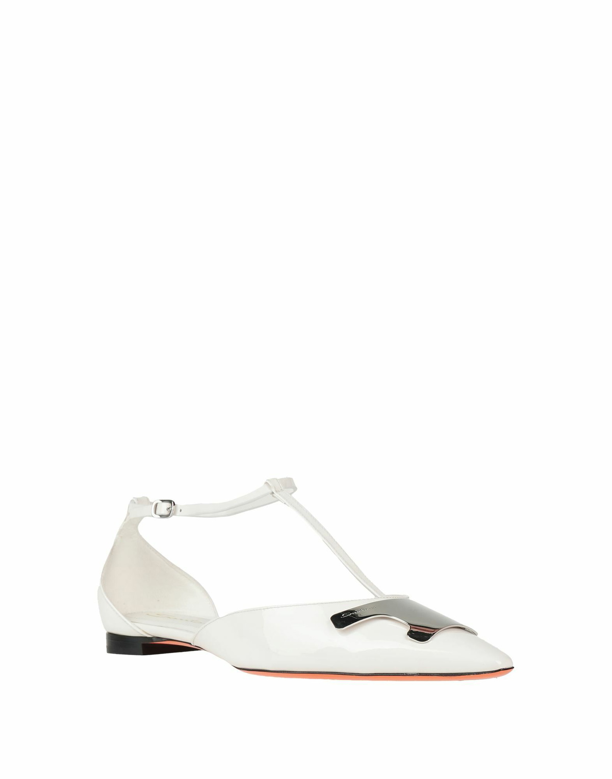 Santoni Womens Ballet flats in White