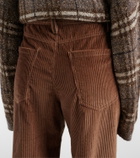 Brunello Cucinelli Cotton corduroy wide-leg pants