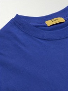 DIME - Logo-Embroidered Cotton-Jersey T-Shirt - Blue