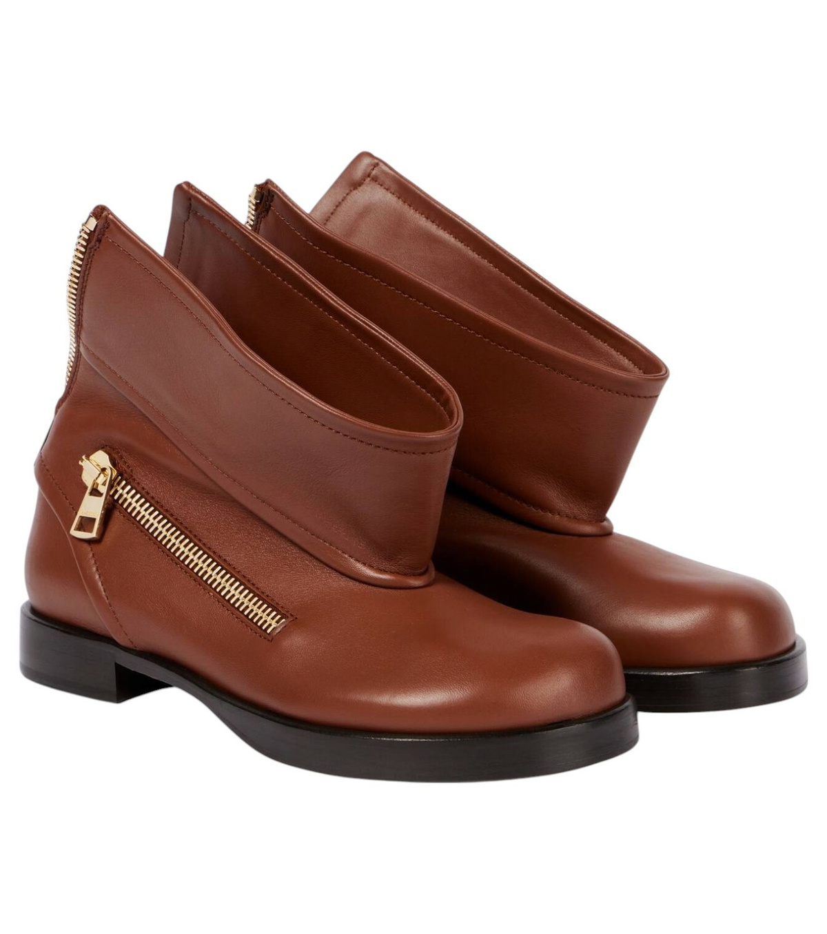 【JW Anderson】 Logo-intarsiaレザーブーツ JW Anderson - Logo-intarsia leather boots JW Anderson