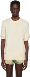 Maison Margiela Off-White Distressed T-Shirt