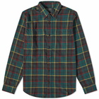 Filson Men's Checked Scout Shirt in Green/Brown