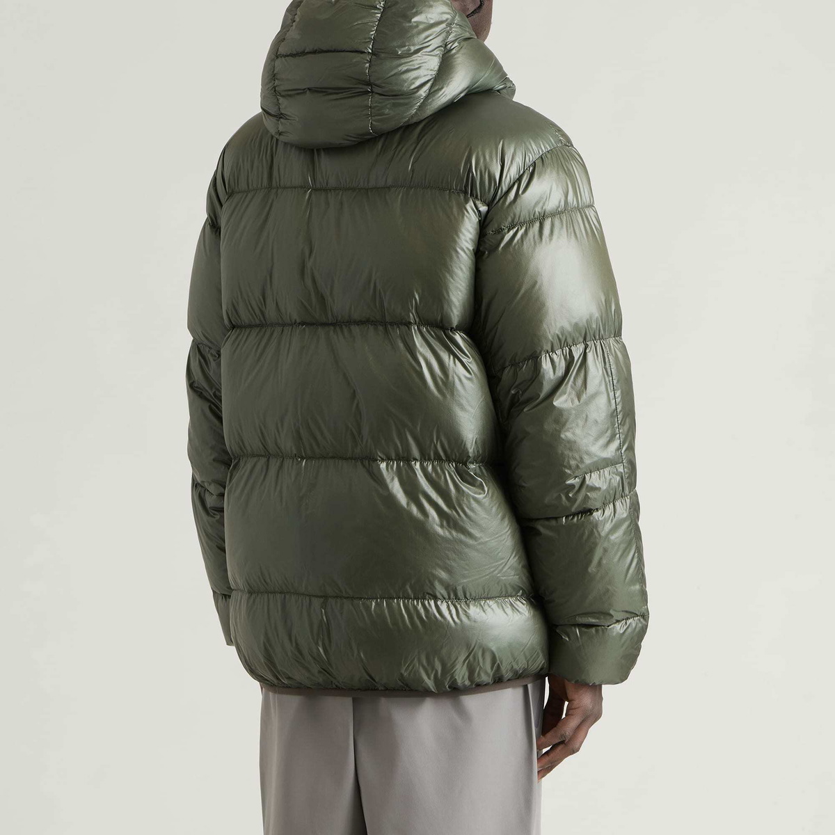 NANGA Men's Mountain Trip Hooded Down Jacket in Khaki