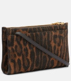 Tom Ford Padlock leopard-print suede crossbody bag