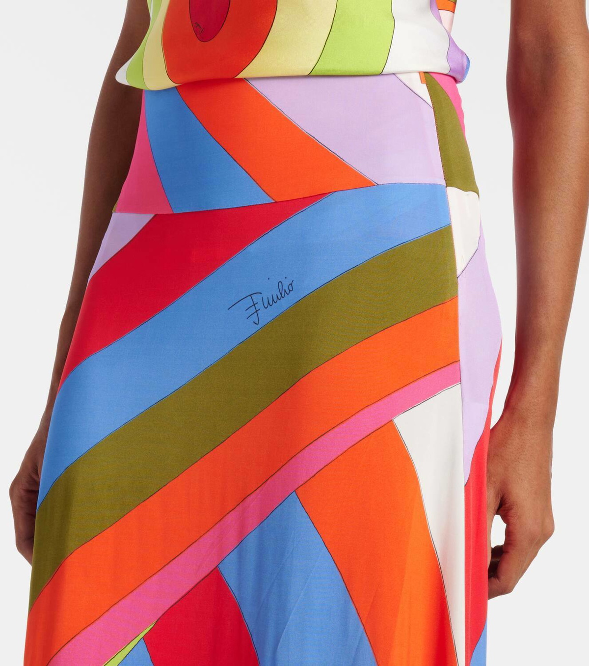 Pucci Iride jersey satin maxi skirt