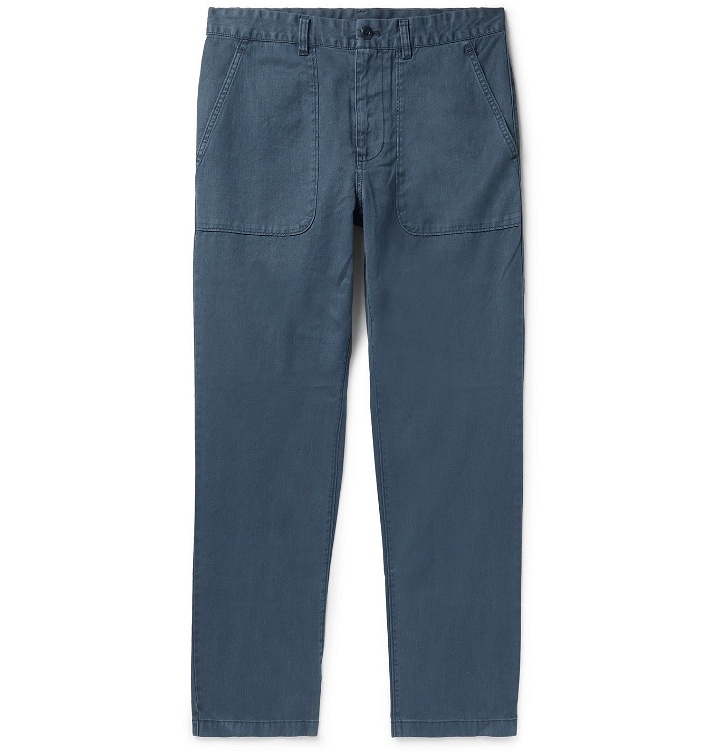 Photo: Outerknown - Balsa Hemp and Organic Cotton-Blend Trousers - Blue