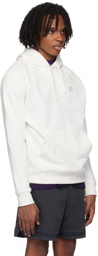 Nike White Embroidered Hoodie