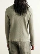 AGOLDE - Payson Waffle-Knit Cotton-Blend T-Shirt - Green