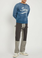 Saint Mxxxxxx Logo-appliquéd Cotton Sweatshirt Navy