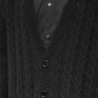 MM6 Maison Margiela Men's Cable Knit Cardigan in Black