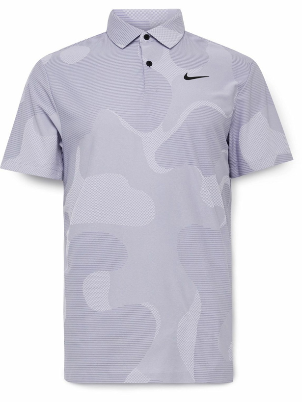Photo: Nike Golf - Tour Dri-FIT ADV Jacquard Golf Polo Shirt - Purple