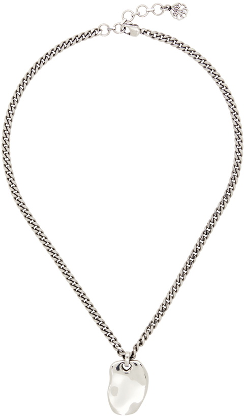 Photo: Alexander McQueen Silver Short Molten Necklace