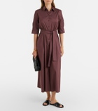 Max Mara Cognac cotton-blend midi dress
