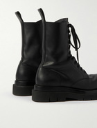 Bottega Veneta - Leather Lace-Up Boots - Black